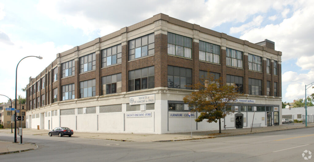 A street view of the SVDP Buffalo building.