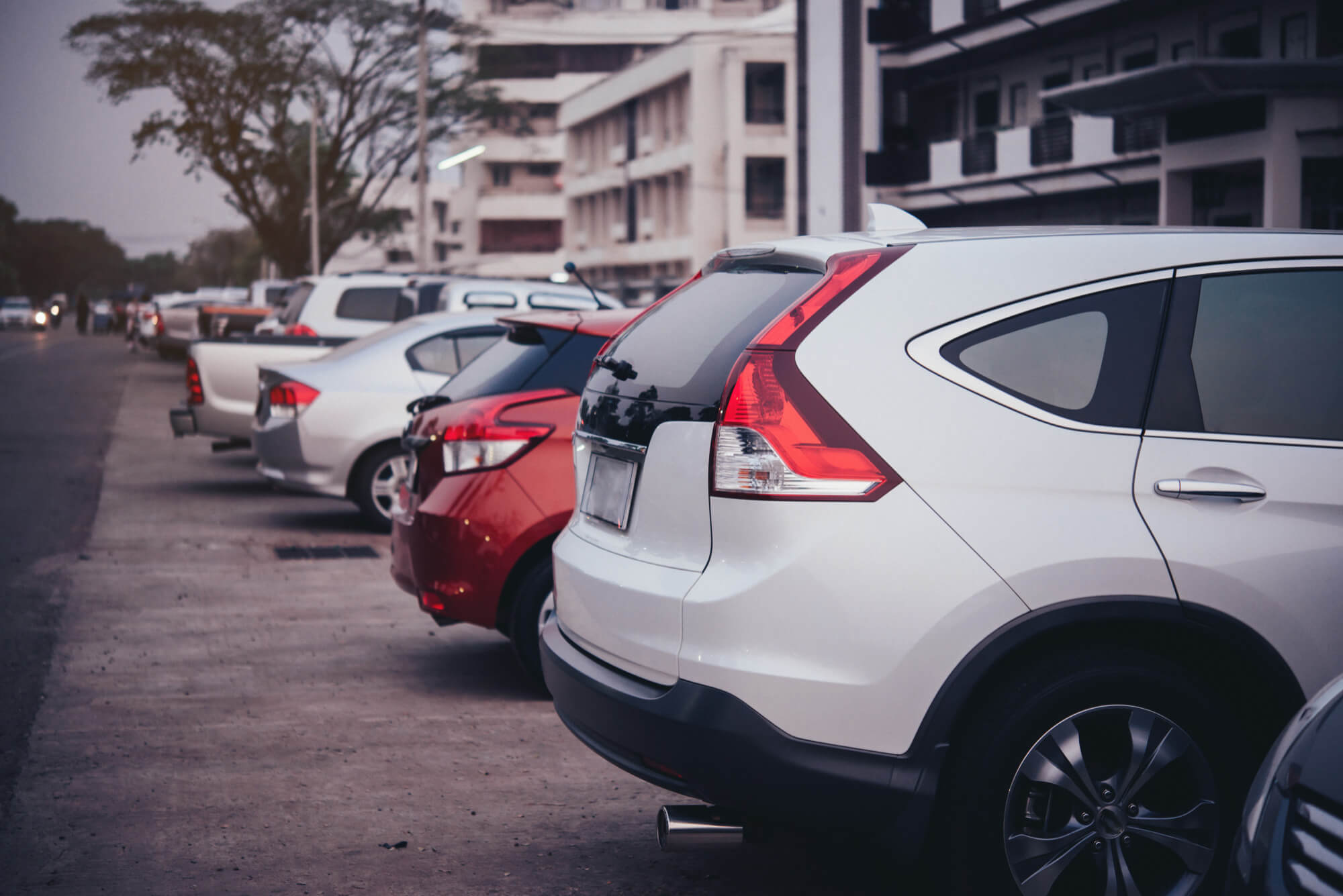 A image of parked cars.
